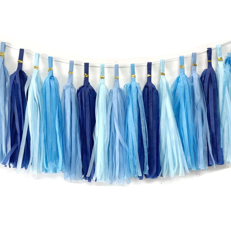 Blue royal Blue tassel garland