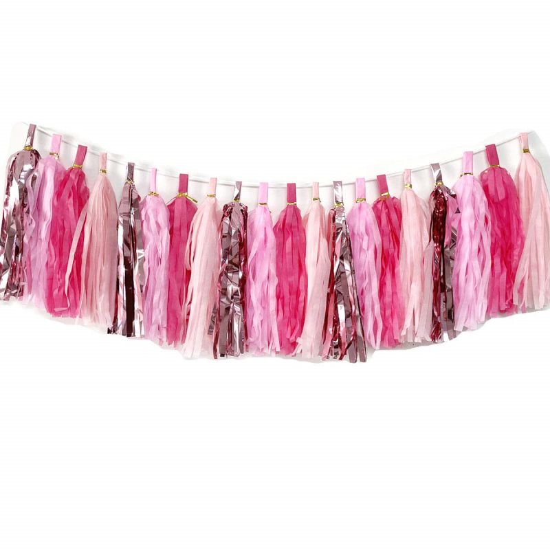 Tissue Paper Tassels Garland Banner Table Decor Wedding Birthday Party