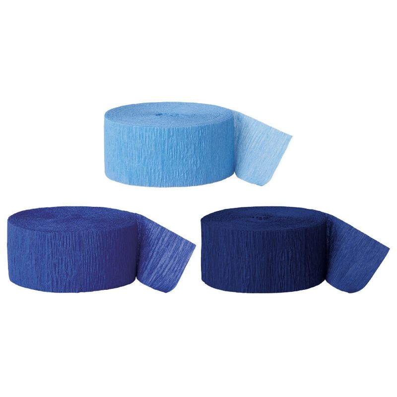 Baby Blue Royal Blue Navy Blue Crepe Paper DIY crafts