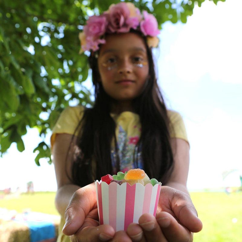 Baking Muffin Liners with candies for kids