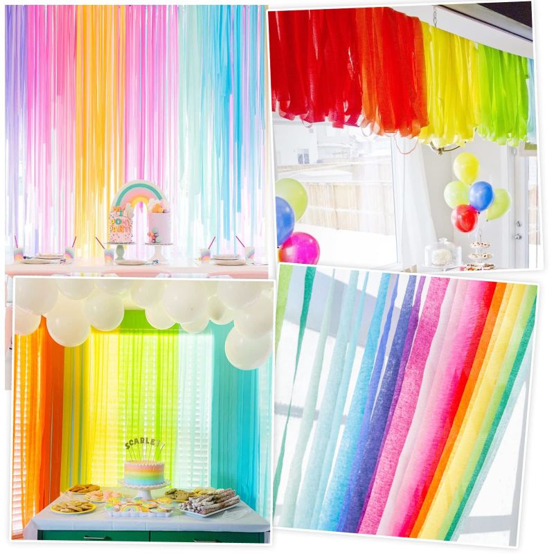 colorful cerpe paper 3.5 cm wide and 32 feet long