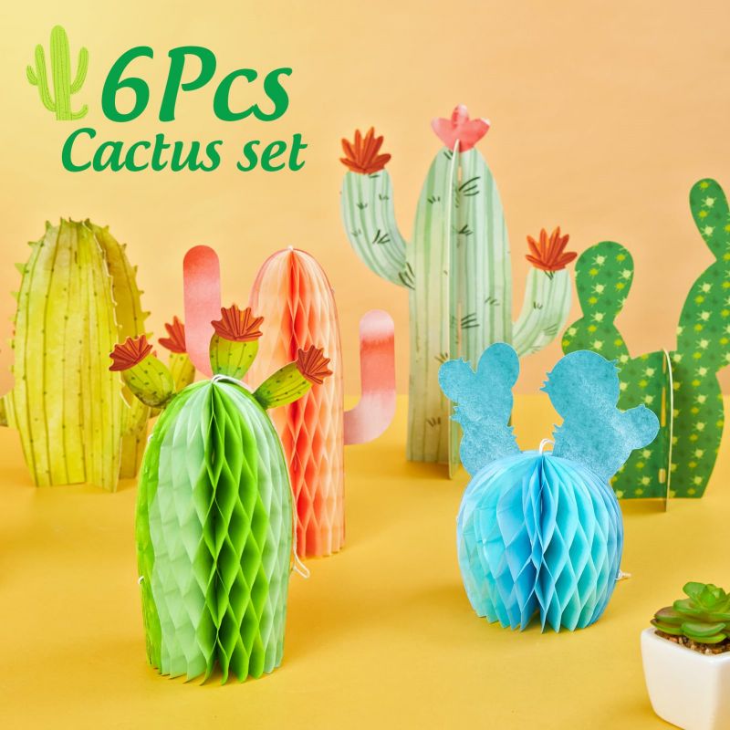 Cactus 6pcs honeycomb summer party