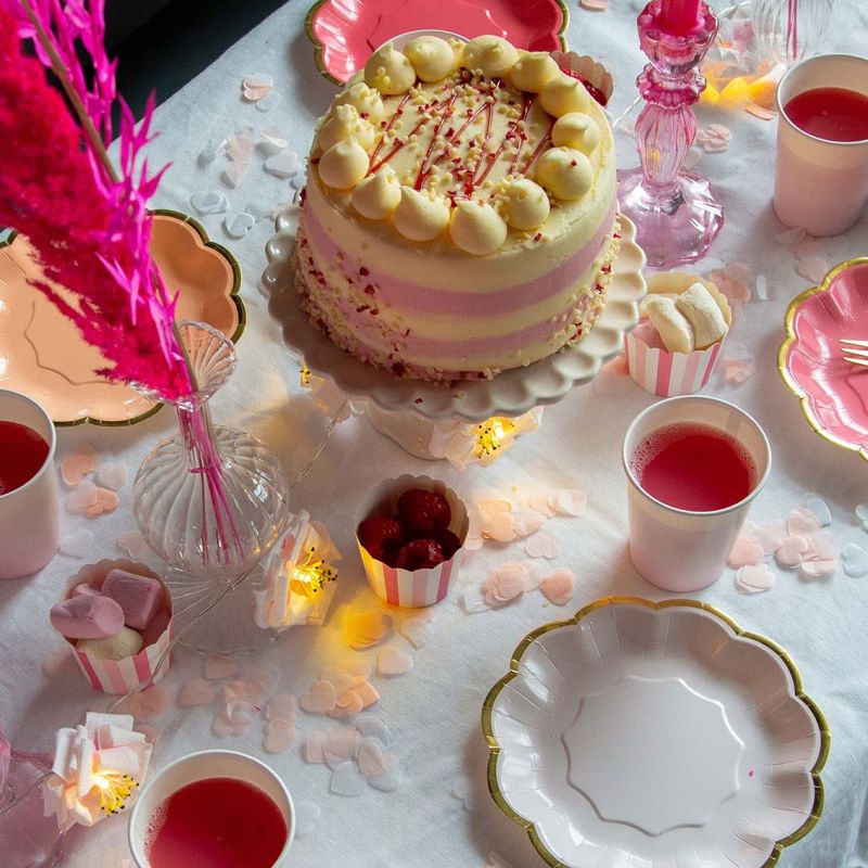 Cupcake Cases with dessert for pink tea party