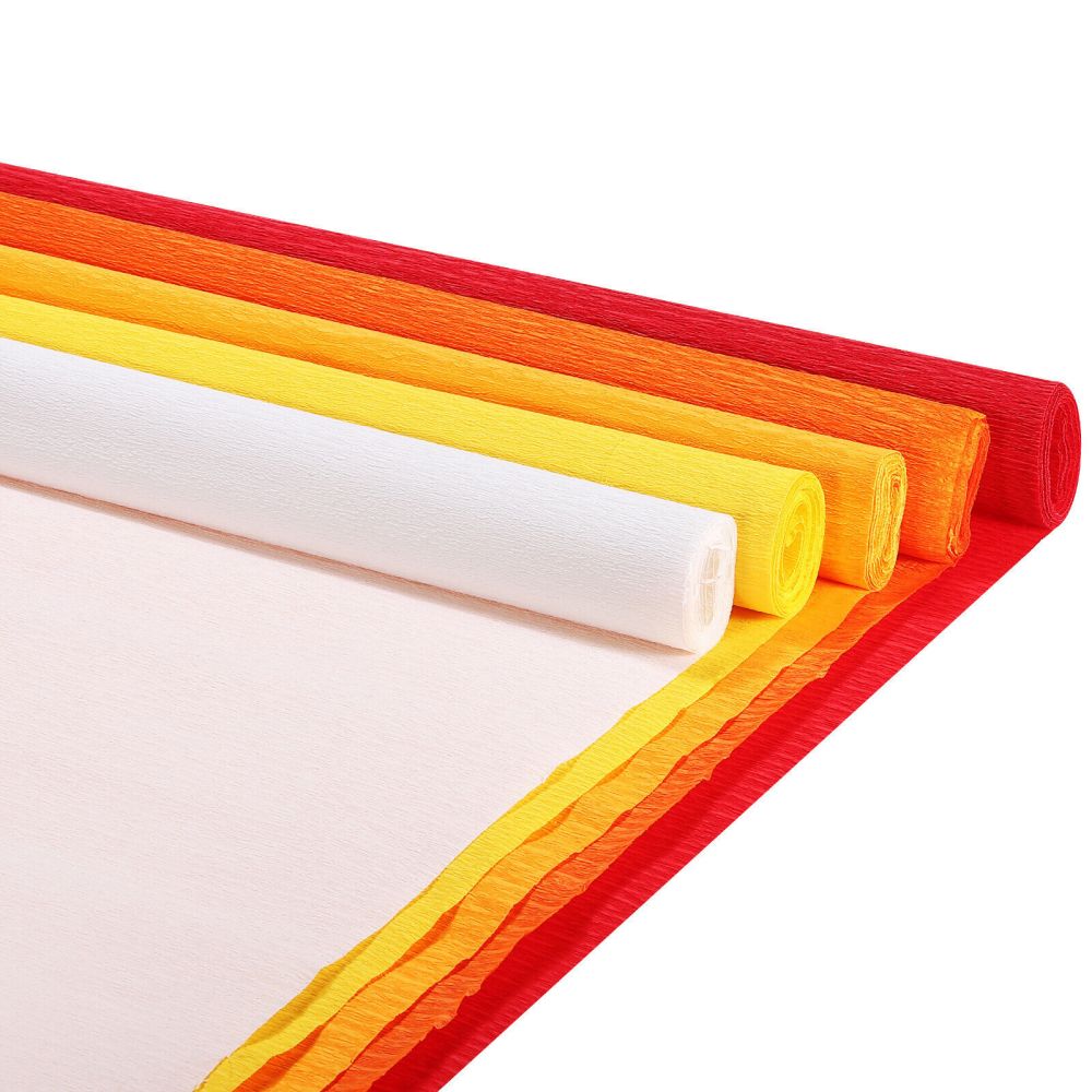 Custom colorful crepe paper sheets 5 colors for party decorations