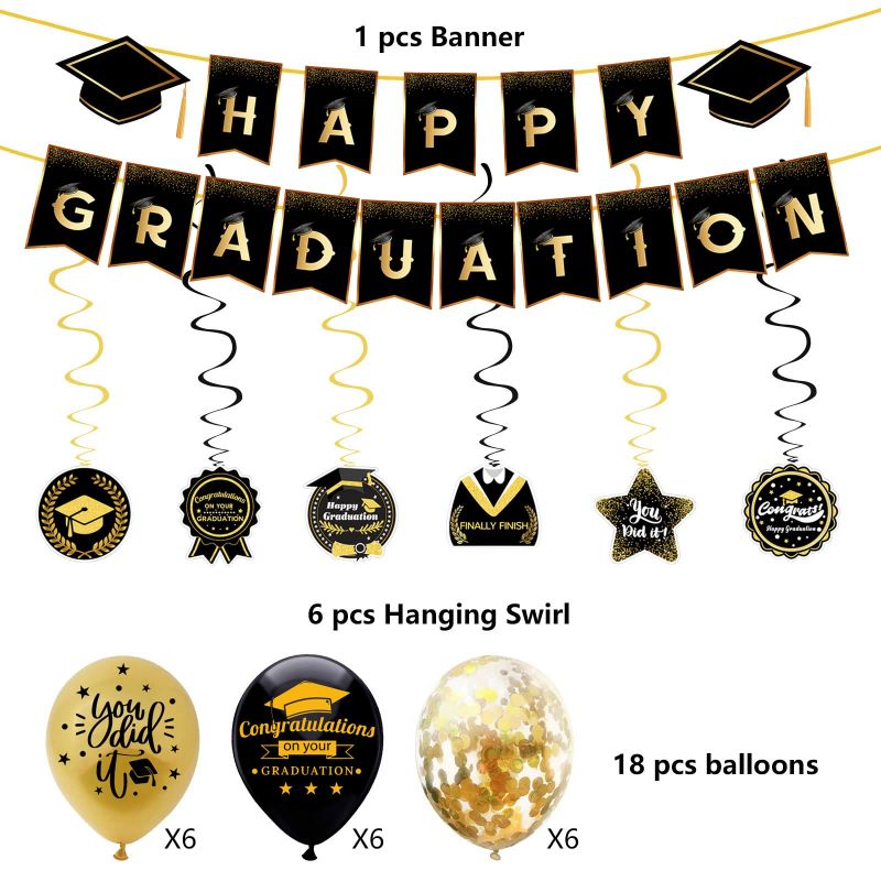Graduation Decorations swirls