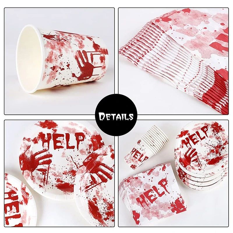 Halloween party tableware details