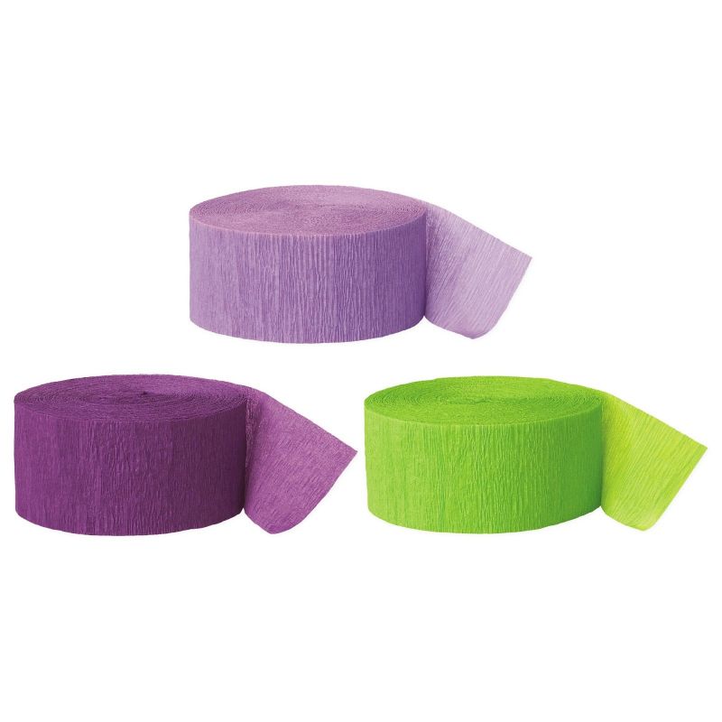 Lavender Royal Purple Kiwi Green Tinkerbell Crepe Paper