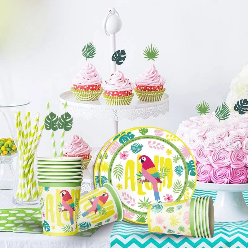 Luau Party paper plates sets