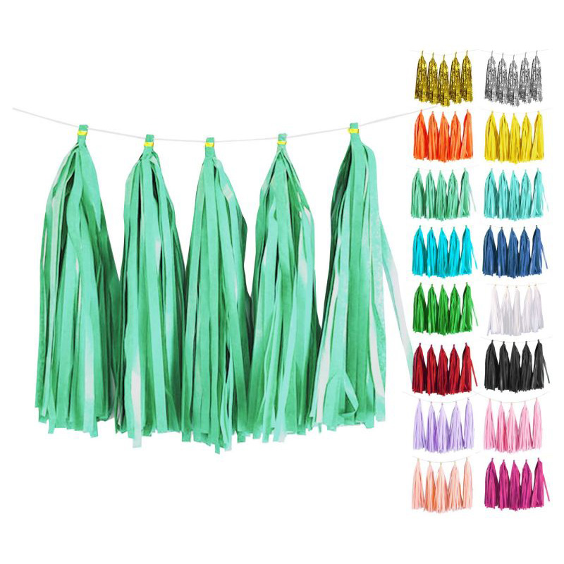 Mint Green tissue paper tassel garland