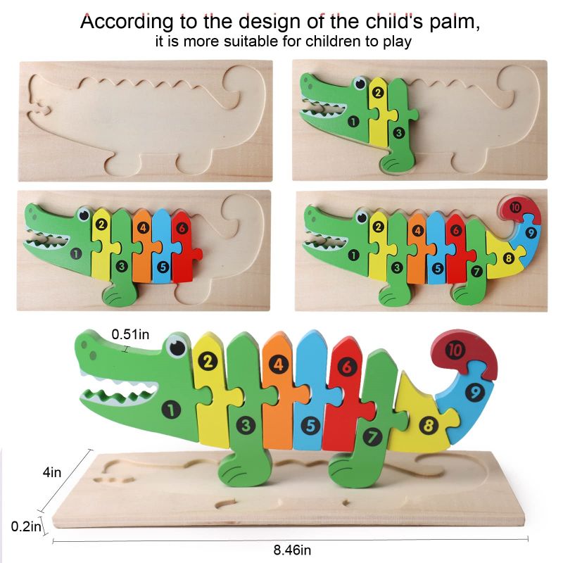 Old Wooden Dinosaur Puzzles installations
