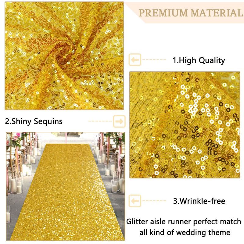 Glitter Runner for Wedding Black Sequins Wedding Carpet Shiny Sparkling Wedding Aisle Runner