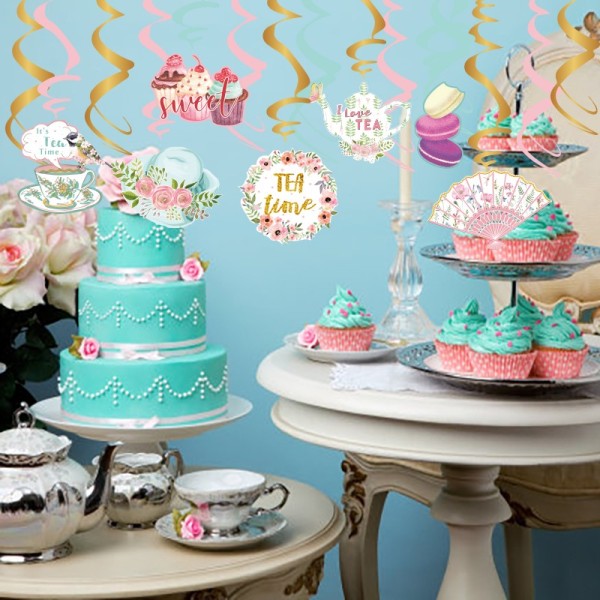 Tea party party swirls