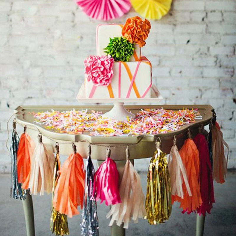 Tissue Paper Tassels Decor