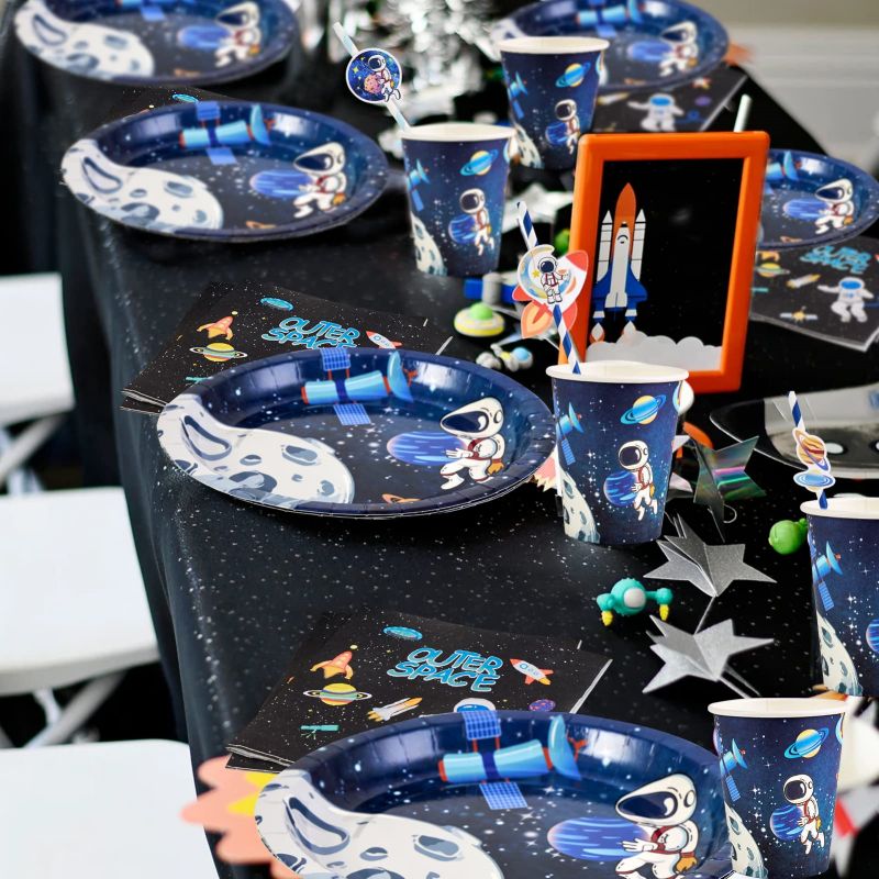 outer space themed bithday party tableware
