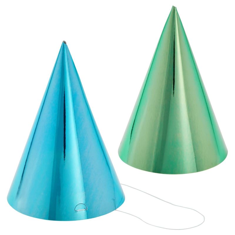 blue paper hats for party