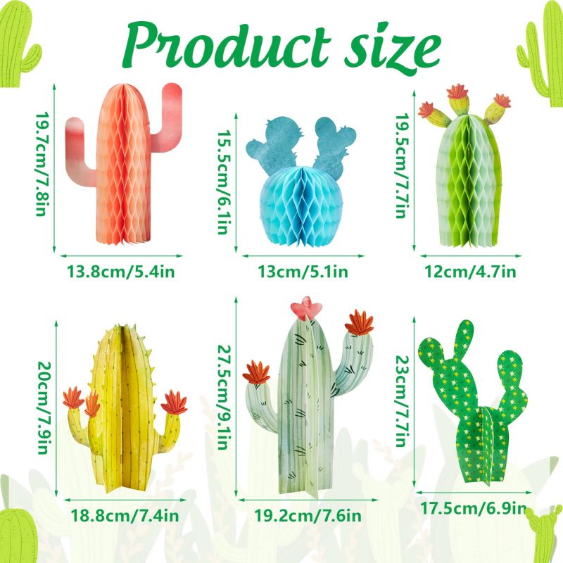 cactus summer party decorations size