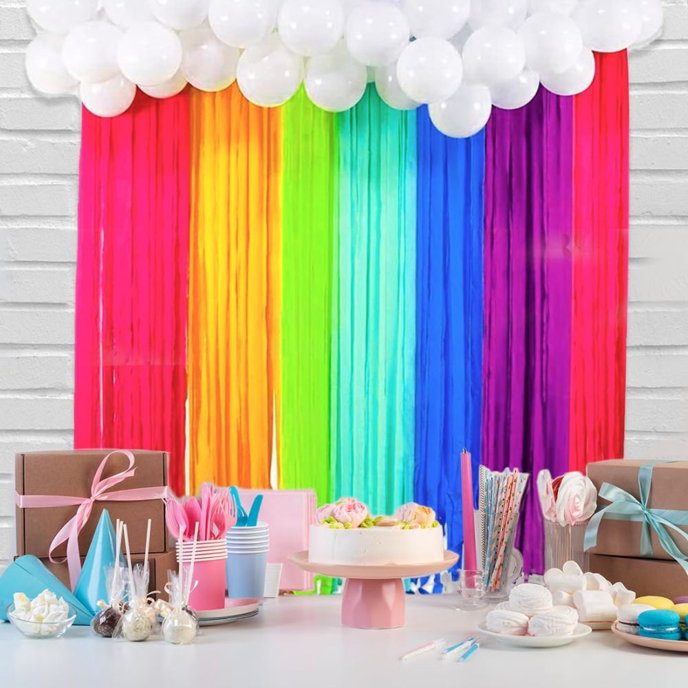 colorful crepe paper streamers