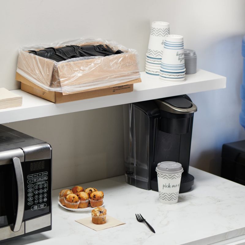 1,000 Plastic Disposable Forks Bulk Black Medium Weight Disposable