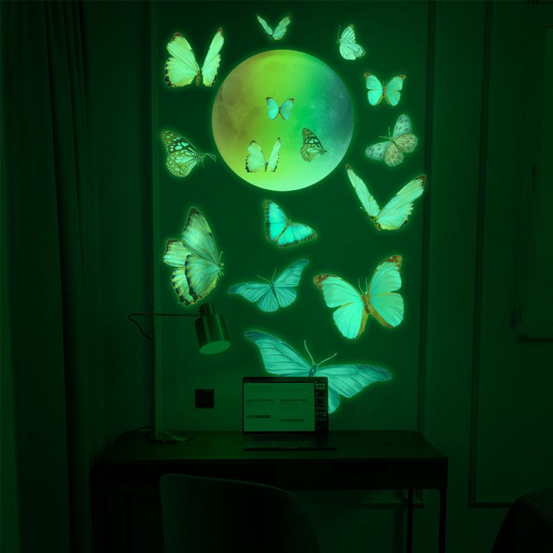 fluorescent wall stickers butterfly