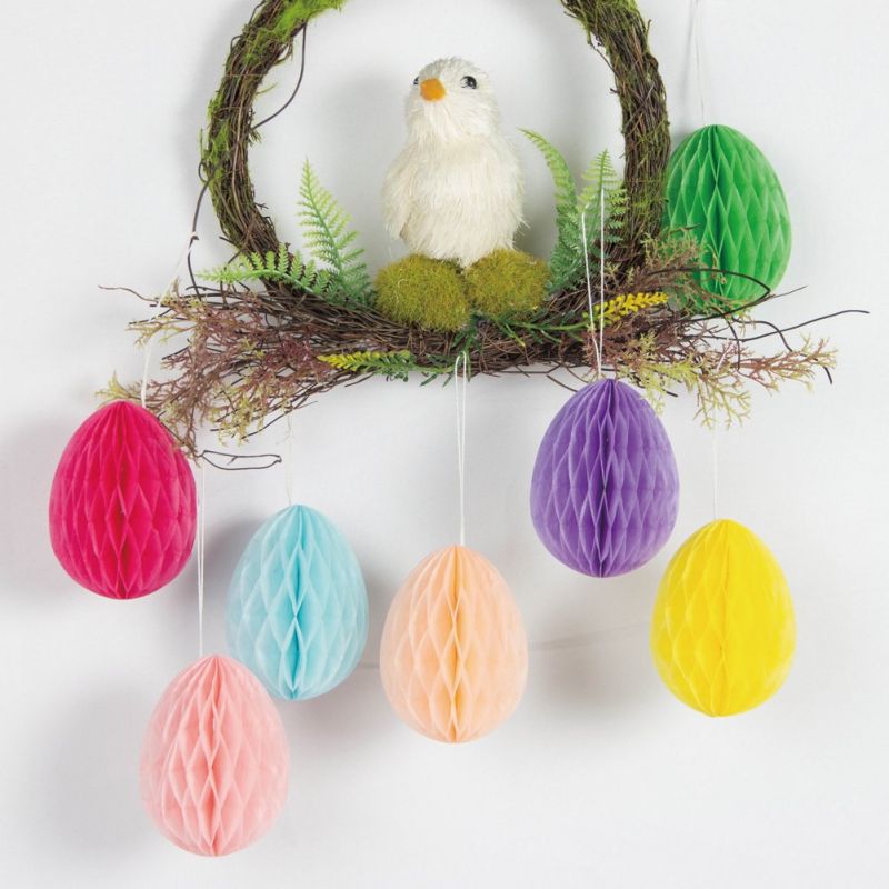 hanging paper honeycomb decorations