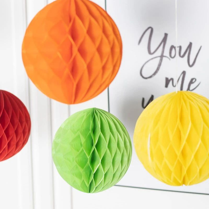 honeycomb balls orange