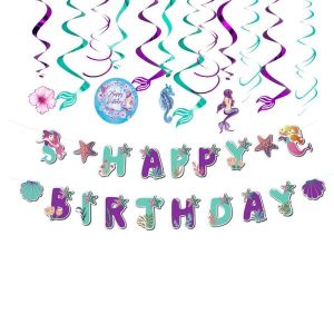 mermaid swirls for birthday party supplies
