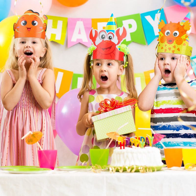Sea Animals Headbands Birthday Party Hats Paper Party Crown for Kids