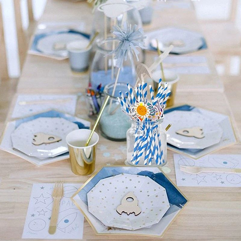 paper straws sets tableware