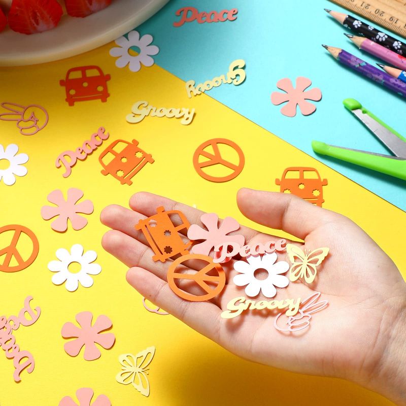pink letter paper confetti