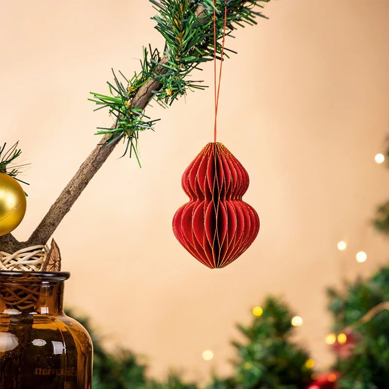 red Honeycomb Paper balls calabashes