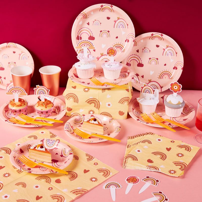 rose gold party tableware