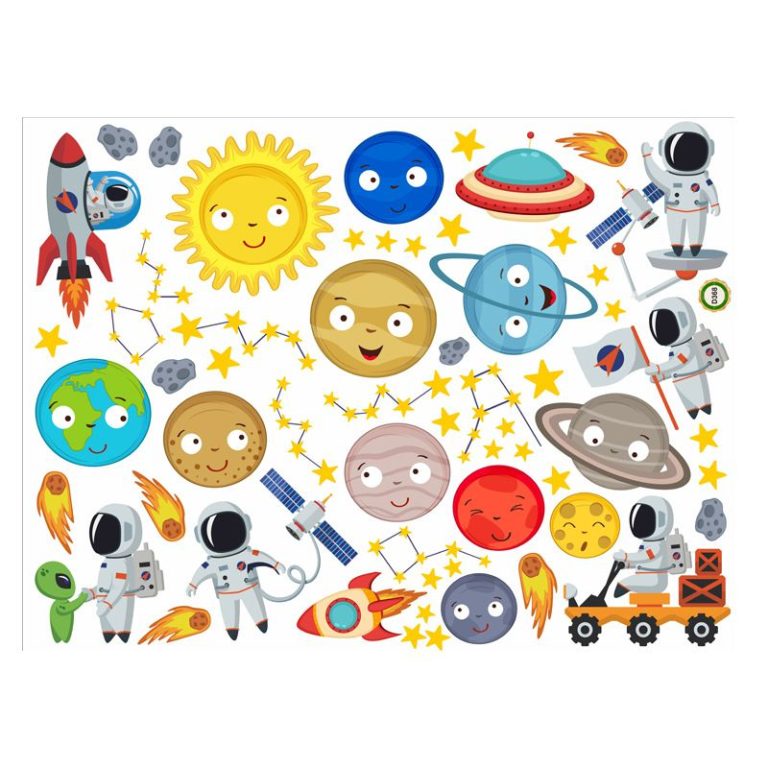 space emoji wall sticker