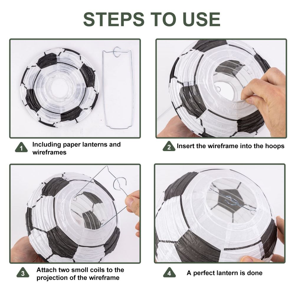 steps to use Soccer Party Decorations