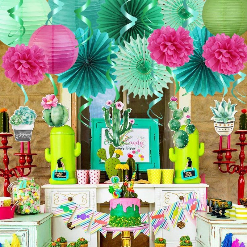 sunmmer party paper fans birthday