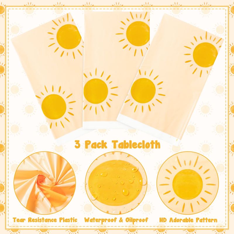 sunny table covers party decorations 3pcs