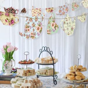 tea party pennant decorations
