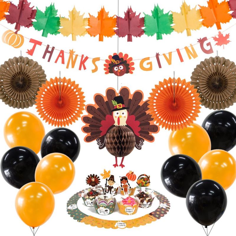 Wholesale Thanksgiving Party Decorations Kit | Fall Themed Harvest Day ...