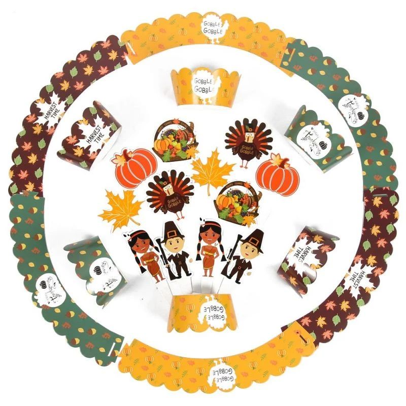 thanksgiving party cake toppers