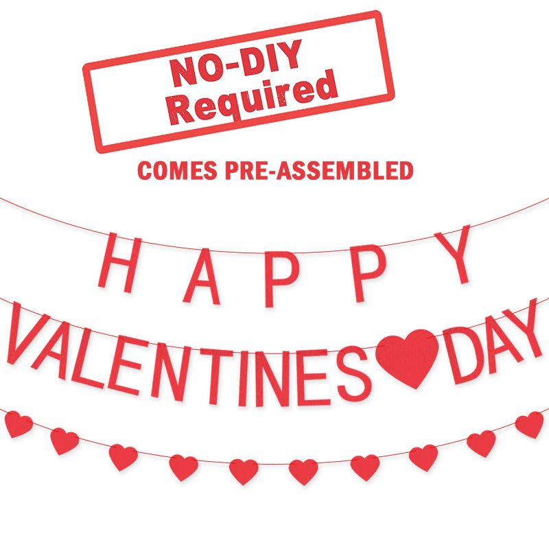 valentines day banners Pre assebled
