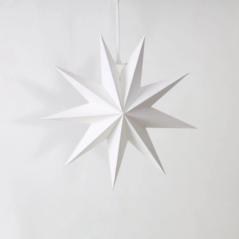 white 9 pointed paper stars