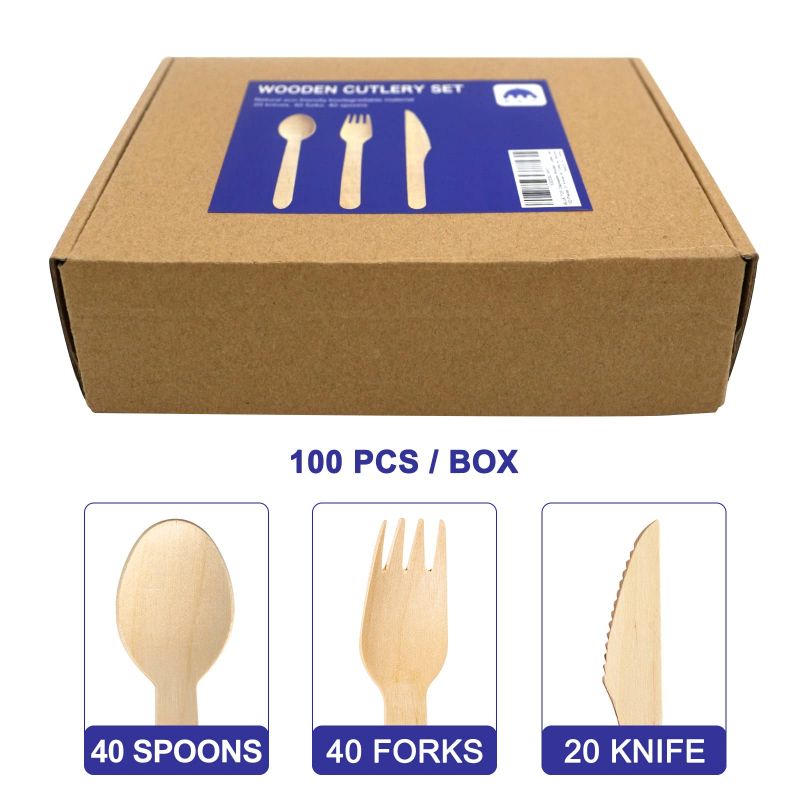 wood cutlery packing