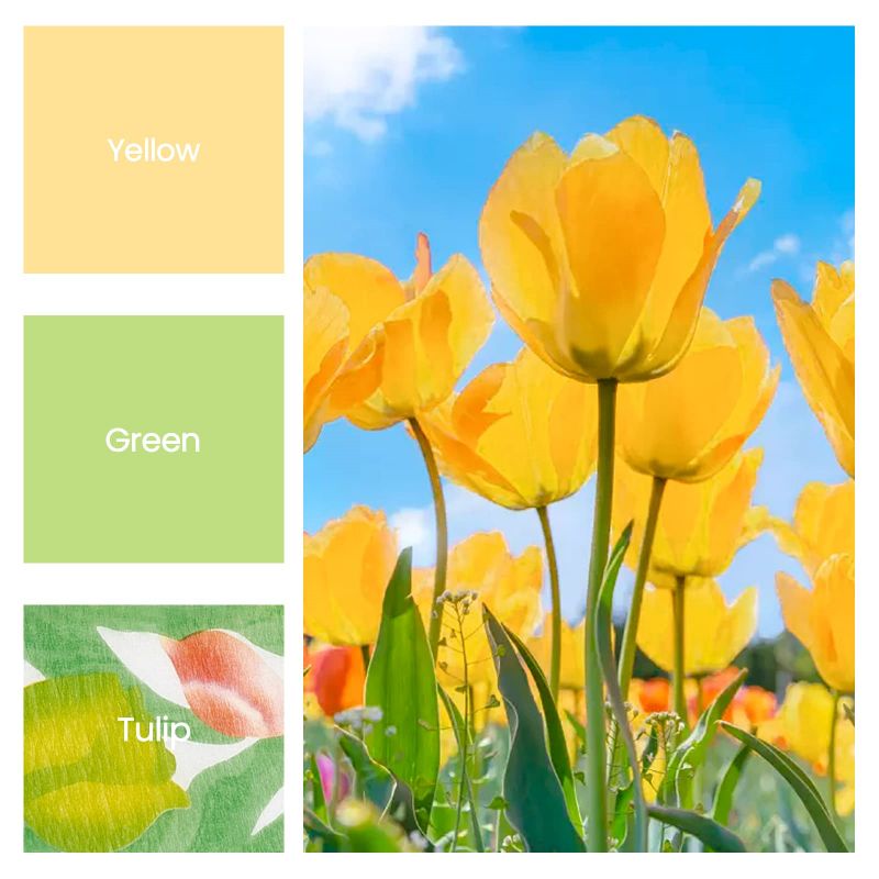 yellow green Crepe Paper rolls DIY paper flowers