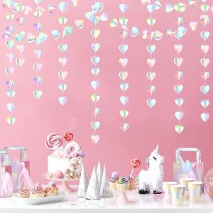 39Ft Neon Wedding Hanging Paper Streamers