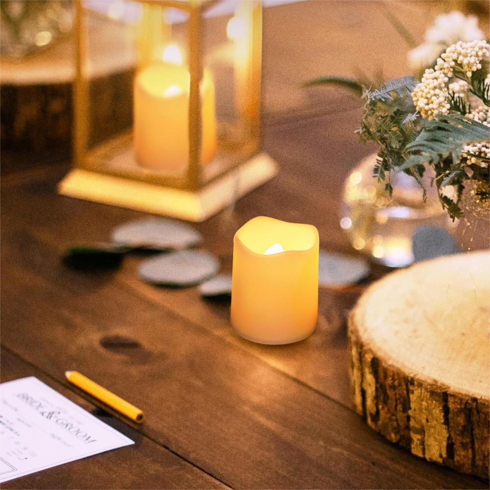 Battery Operated LED Tea Lights in Warm White