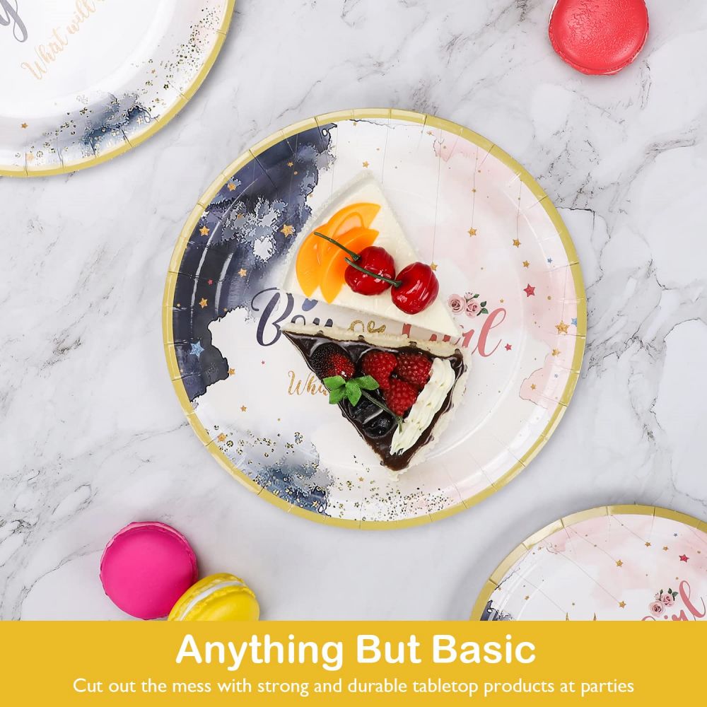 Boy or Girl Gender Reveal Paper Plates