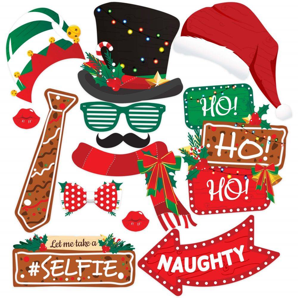 Christmas Photo Booth Props Set Party Favors
