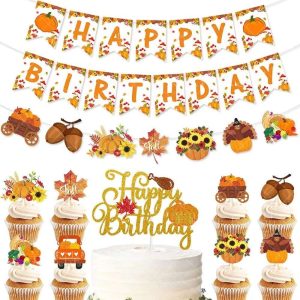 Thanksgiving Birthday Party Decorations Set Colorful Harvest Autumn Theme Party Decorations