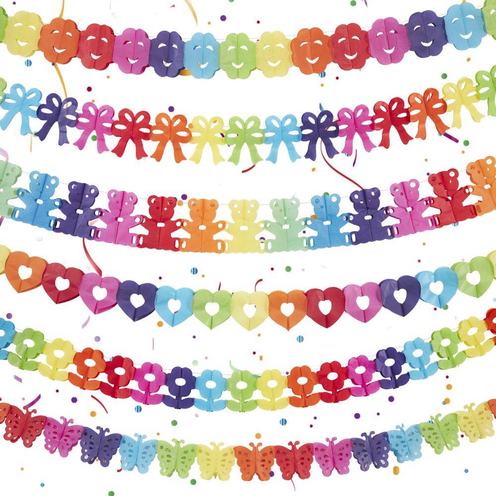 Colourful Paper Garland with 6 designs