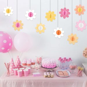 Daisy Flower Hanging Paper Honeycomb