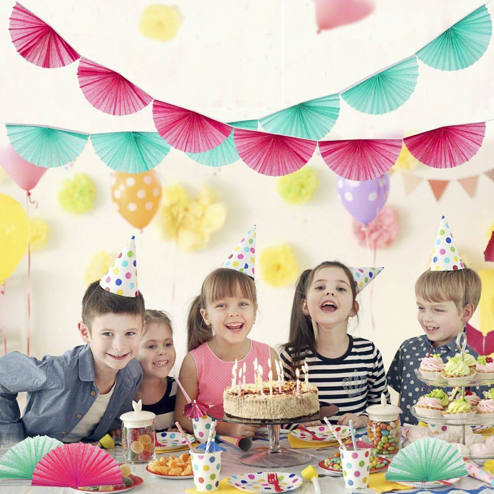 Decorative Fan Garlands for kids party outdoor